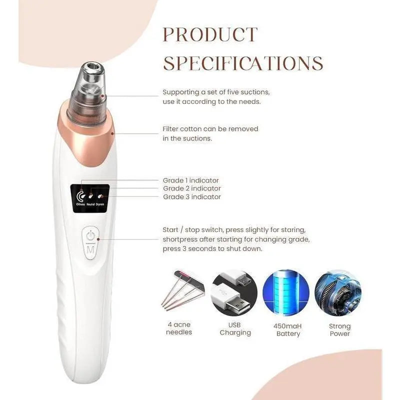 GlowLift pore vacuum kit with USB charging cable and retail box