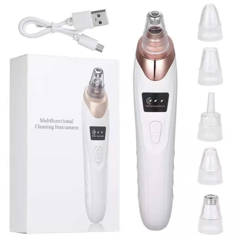 GlowLift micropulse pore vacuum electric blackhead remover with 5 suction heads